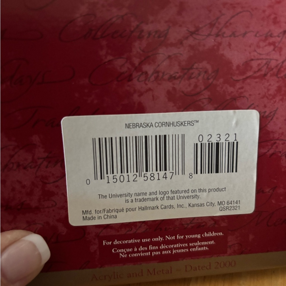 Hallmark Red Nebraska Ornament - Picture 15 of 15